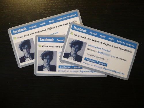 Facebook Business Cards Won't Get You New Friends. April 27th, 2009 .