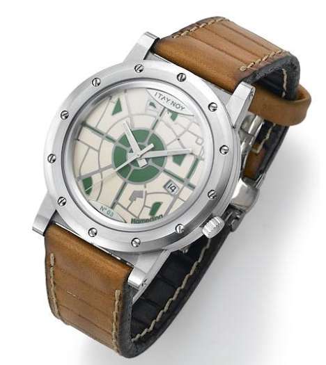 tel-aviv-map-wristwatch tel aviv map wristwatch City Maps Watch Design