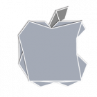 apple logo 140x140 Free Social Media Icons: Origami Style