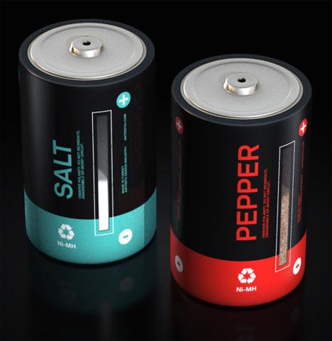 battery-design-salt-pepper battery design salt pepper Battery Designed Salt and Pepper Shakers