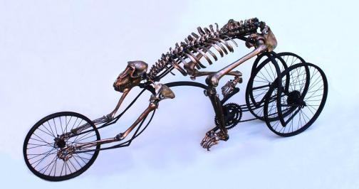skeleton-bicycle-art skeleton bicycle art Skeleton Art on a Bicycle Ride