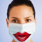 swine flu surgical mask lips 140x140 Funny Swine Flu Surgical Masks Designs