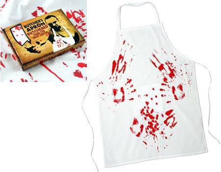 blood stained apron kitchen attire