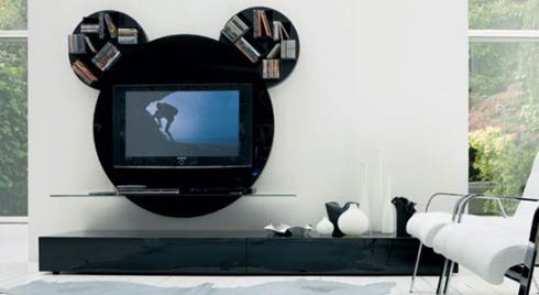 A Mickey Mouse TV Stand Thatll Make Your TV Stand Out! A Mickey-Mouse T.V stand that'll make your T.V "Stand Out!!"1