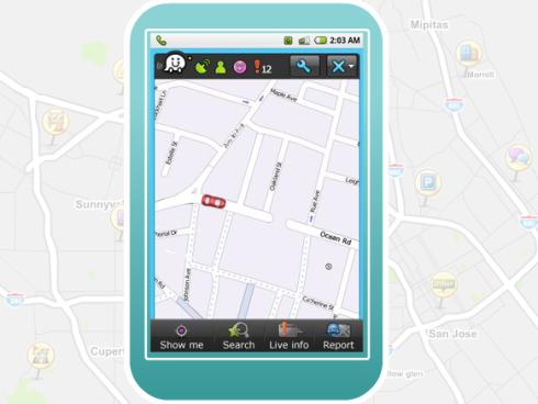 waze smartphone gps real time