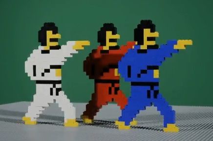 8 bit video game lego trip