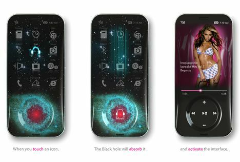 Black Hole Cellphone Concept Has Form With Function cool cellphone design black hole concept