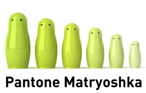 cool matryoshka nesting dolls pantone