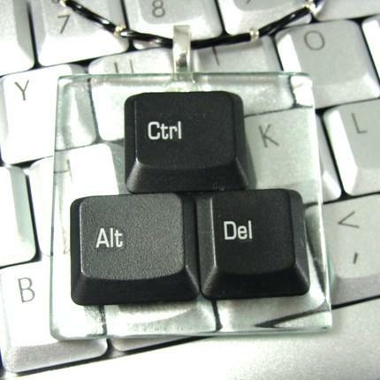 weird ctrl alt del geeky jewelry