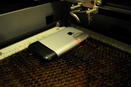 laser etched iphone design