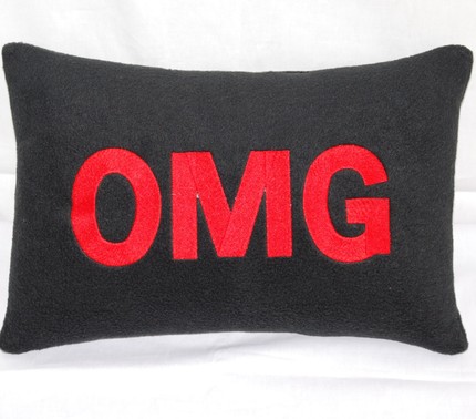 omg chat talk pillow design