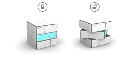rubiks cube mp3 design is quite bulky for a mp3 player 2 Rubiks Cube MP3 Design is Quite Bulky for an MP3 player