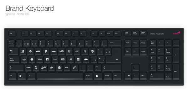 Futuristic Brand Computer Keyboard Design computer keyboard branding concept