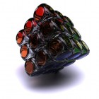 glass rubiks cube design