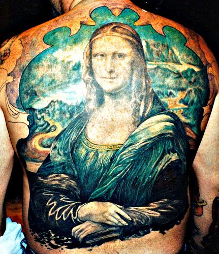 Huge Mona Lisa Back Tattoo is Painfully Artistic. September 11th, 2009 .
