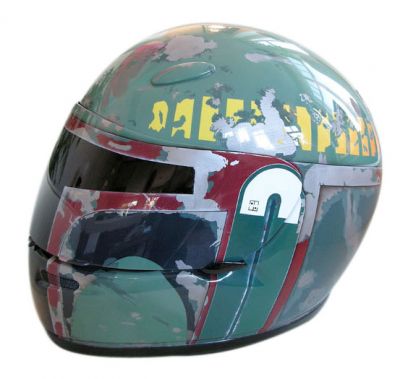 Boba Fett Motorcycle Helmet Looks Sinister and Cool cool boba fett motorcycle helmet