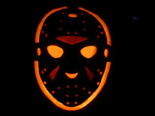 Jason Voorhees Hockey mask by Qwertyuiop lights up the doorway in a great 
