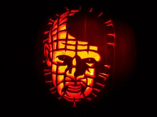 hellraiser pinhead pumpkin face hellraiser pinhead pumpkin face