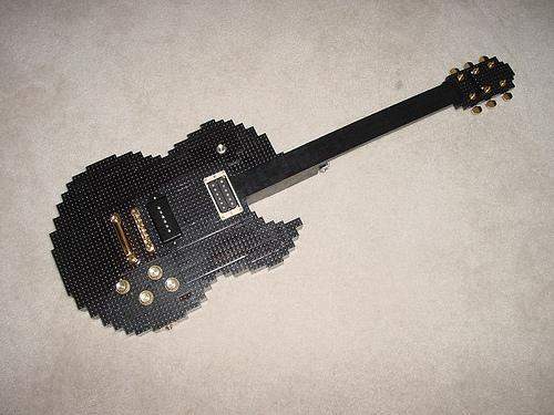 les paul guitar tattoo. Real Lego Les Paul Guitar