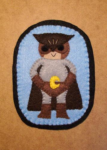 cool nite owl felt badge
