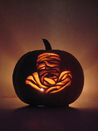 the mummy pumpkin face the mummy pumpkin face