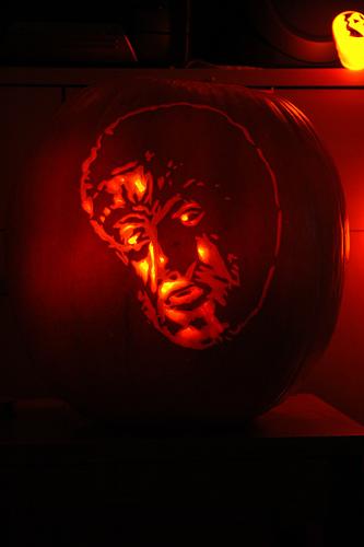 wolfman pumpkin face wolfman pumpkin face