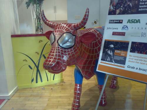 Spiderman Cow is An Ungulate Savior Spider Cow WhatIf Innovation London