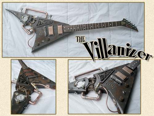 The Villanizer Steampunk Guitar Nautilus And Villanizer Steampunk Guitar Designs Redefine Steampunk