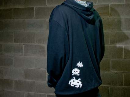 Zip Hoody Space Invaders Jersey Rear