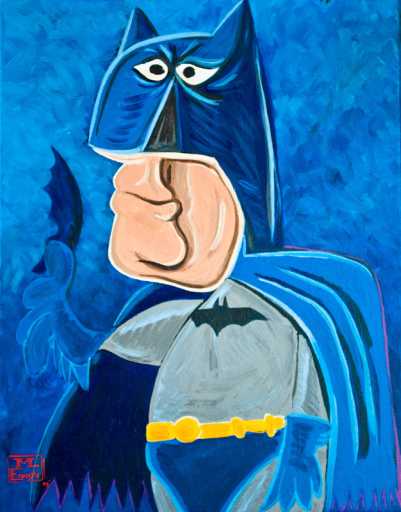 batman picasso drawing