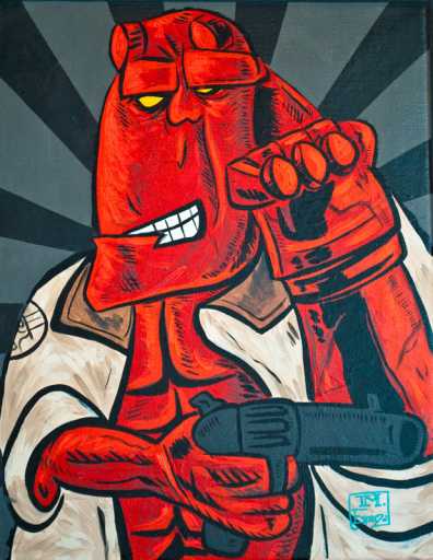 hellboy picasso drawing