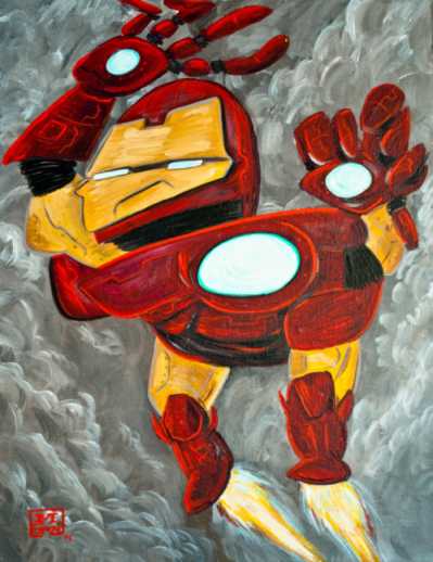 iron man picasso drawing