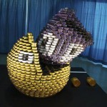 pacman art with cans