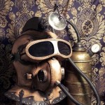 steampunk underwater helmet