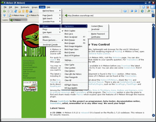 K Meleon 10 Cool Internet Browsers You May Not Have Heard About