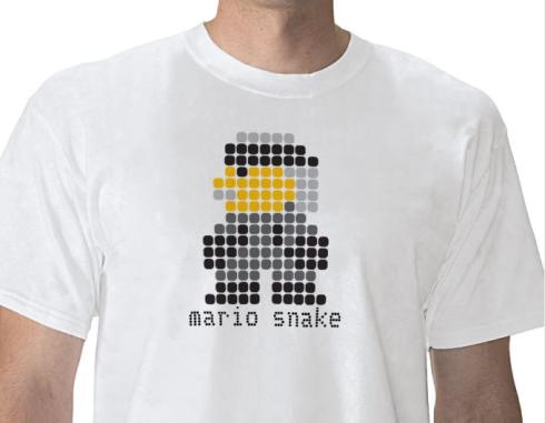 mario shirt Super Mario Metal Gear Solid Snake T Shirt Design