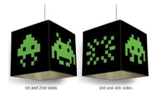 shades Space Invaders disguised as Lamp Shades!