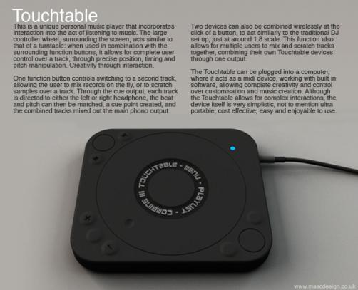 touchtable portable dj touchtable portable dj Touchtable May Be The Best Portable Music Mixing and Listening Device Concept