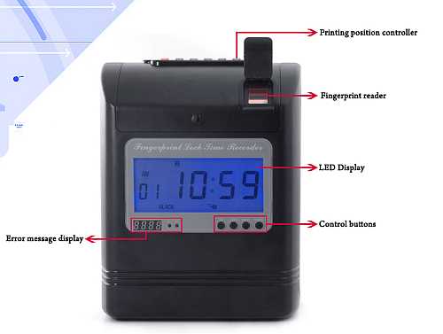 Attendence Time Card Recorder with Fingerprint Verification 2 Attendance Time Card Recorder With Fingerprint Verification
