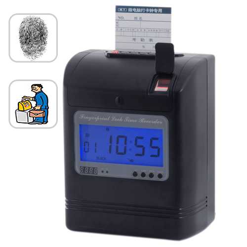 Attendence Time Card Recorder with Fingerprint Verification1 Attendance Time Card Recorder With Fingerprint Verification