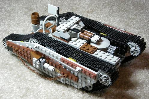 This is the 5th tank he has built. If you were looking for a Lego war 