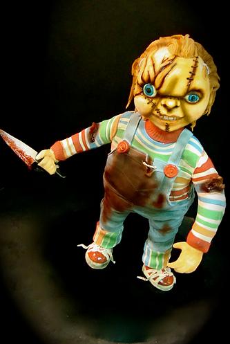 scary chucky doll with knife Scary and Macabre Chucky Doll Cake for Childs Play Fans