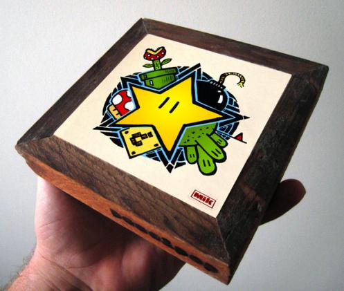 super stario wooden frame Super Mario Inspired Wooden Frame Art Looks Quaint