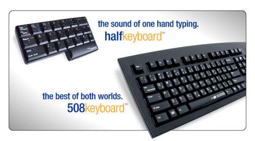 Half Keybaord with 508 Free Up One Hand with the Half Keyboard and 508 keyboard