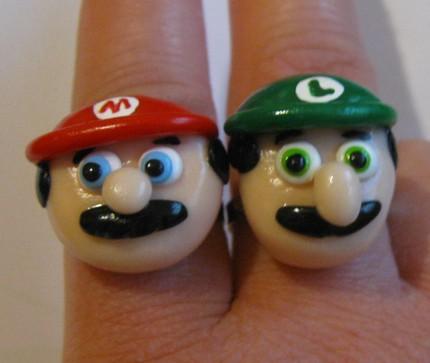 Mario and Luigi Rings Super Mario and Luigi Rings are the Cutest Pair You Can Adorn