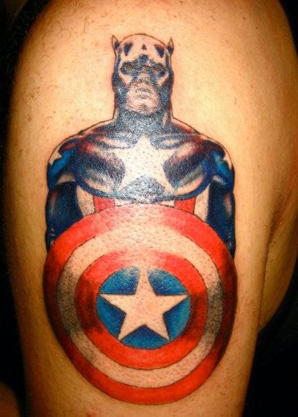 Captain America looks all
