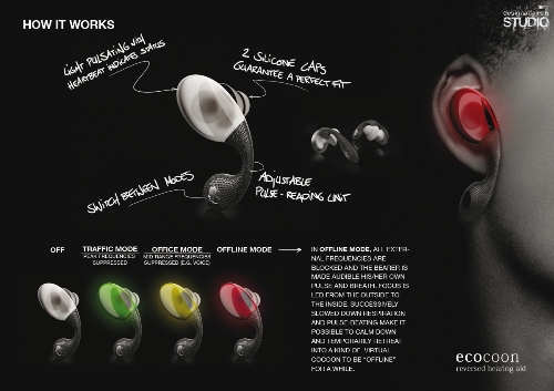 ecocoon 2 Ecocoon Earpiece is Made to Soothe your Ears