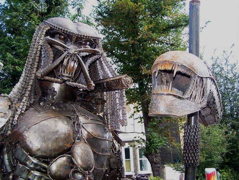 junk predator 2 Steampunk Alien And The Predator Reincarnated from Metal Parts