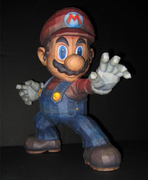 mario papercraft large Super Mario Papercraft Looks Like a Pros Job