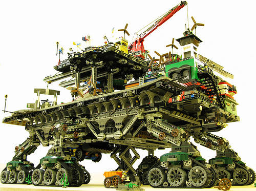 mobilecity Steampunk Lego City Traverses the Wastes of the Future in Style